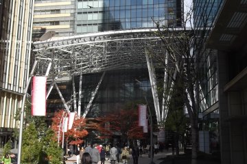 <p>The entrance to the office tower</p>
