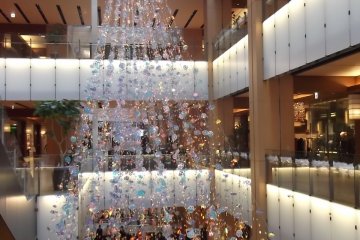 <p>Spangly Christmas decoration in the Galleria</p>
