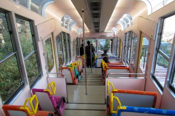 <p>The interior of the cable car to the summit of Mt. Ikoma</p>
