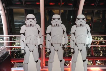 <p>Take a picture with the cardboard stormtroopers</p>
