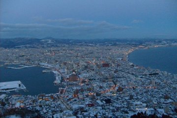 The view over the town from the mountain
