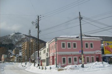 Looking up towards the mountain
