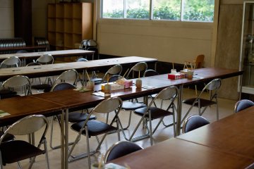 The classroom where visitors can create their own works of art