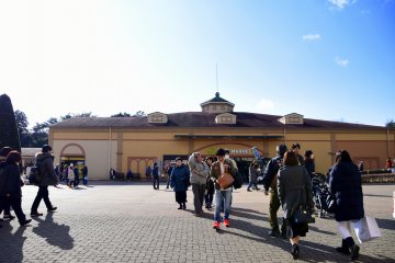 <p>During the New Year Holiday the outlet mall was bustling with families with kids</p>
