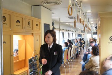 Inside the Ao-matsu train on the mid-morning service