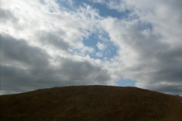 The top of the crater lip