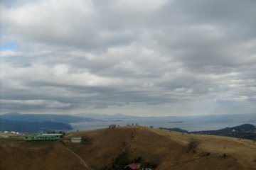 Looking back across the crater