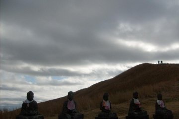 At a couple of points, you share the views with some weatherbeaten Jizo statues