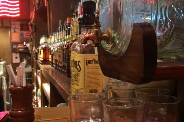 <p>Lots of Western decorations make the bar feel authentic.</p>
