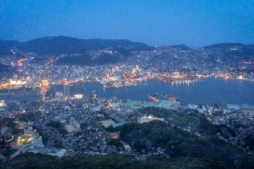 <p>The bright glows of the city lights</p>

