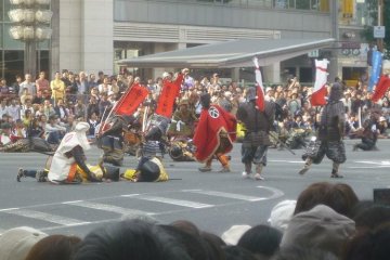 Samurai battles re-enacted on the Nagoya City streets