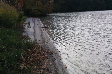 Sebuah pantai terpencil di bagian pantai yang jauh.
