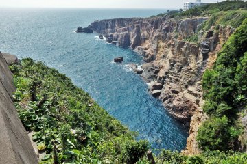 View of the Sandanbeki cliffs.