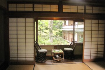 Meals at Ekoin Temple are served in the room, which can look like this