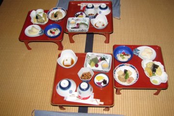 Shojin ryori dinner at Ekoin Temple, Mount Koya
