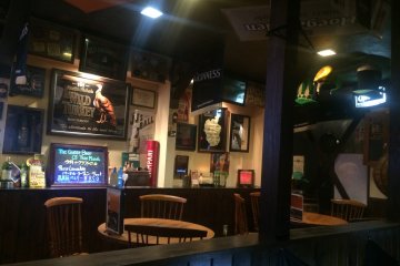 A few of the tables available in the main dining area.