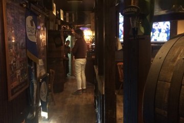 The interior of the pub from the entrance.