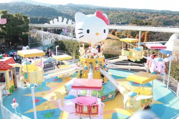 This cute ride takes you on a sky trip on the back of an elephant. 