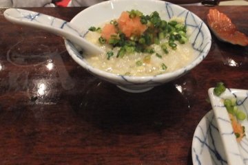 Add a little carrot/daikon and some onion for a very tasty porridge