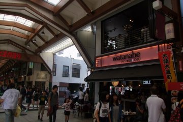 Upstairs seating overlooking the mall