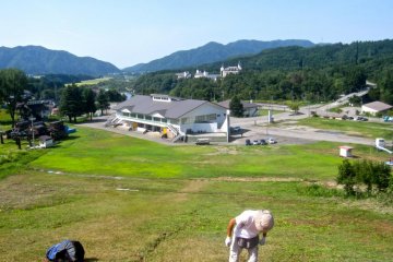 Looking down from the intermediate flying field