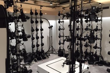 The bank of camera used to capture images for 3-D projects