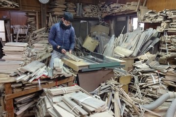 Once the wood is try, it will be cut into planks