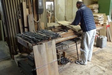 Planks are glued together