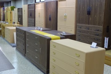 The final products in the showroom