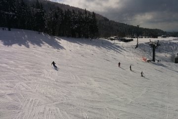 Zao ski resort offers fun runs with some wide slopes