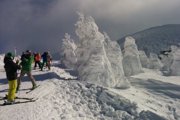 At the summit, the strange shapes are all around