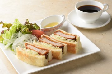 Tokushima pork used in a fried cutlet sandwich