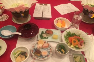 The set Japanese dinner provided for us (there were a few other things not pictured).