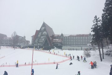 A view of the main resort and some of their guest rooms.