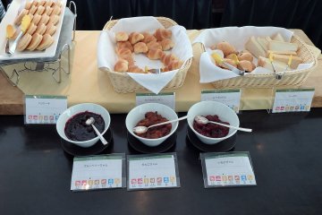 Although most breakfast items are Japanese, there is also a selection of Western choices.