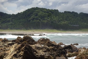 Nafune Coast is near Wajima Onsen and the Senmaida terraced rice paddies on the Noto Peninsula.