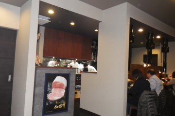 Counter seating, facing kitchen
