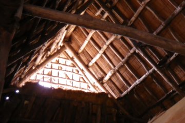 Inside architecture of the largest pit dwelling