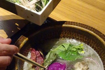 Nasuno's unique vegetable shabu shabu