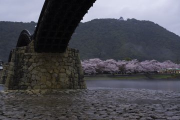 From underneath the Kintai Bridge