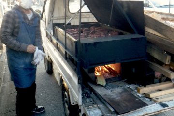 The fire is open like this as he drives around