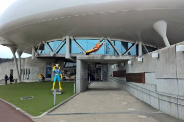The entrance of the manga museum