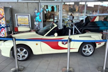 A modified Mazda Miata from Kamen Rider