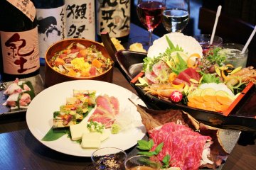 Variety of food platters