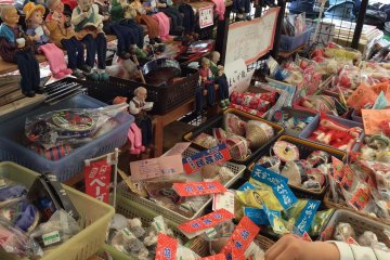 Enduring favorites - wooden toys (temporary vendor under a tent)