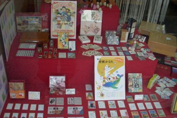Okuno Karuta's storefront is hard to miss