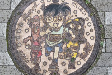 Manhole covers along Conan Street
