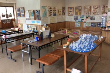 Interior of bird watching center