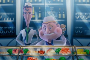 Stills from episodes of Sushi Police