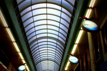 The beauty of the shopping arcade in the late afternoon